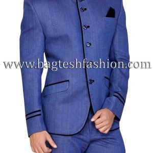 Designer Royal Blue Jodhpuri Suit